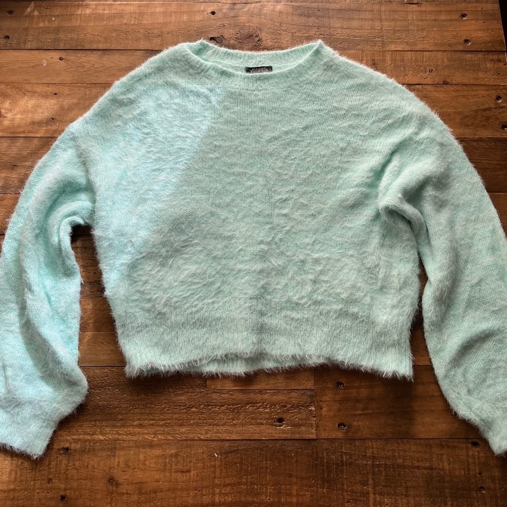Fuzzy Mint Green Wild Fable Sweater Y2K Pullover